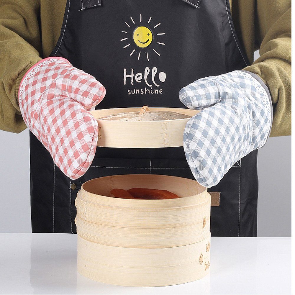 Tian Dee Topfhandschuhe Ofenhandschuhe rutschfeste Baumwolle Gesteppte Handschuh