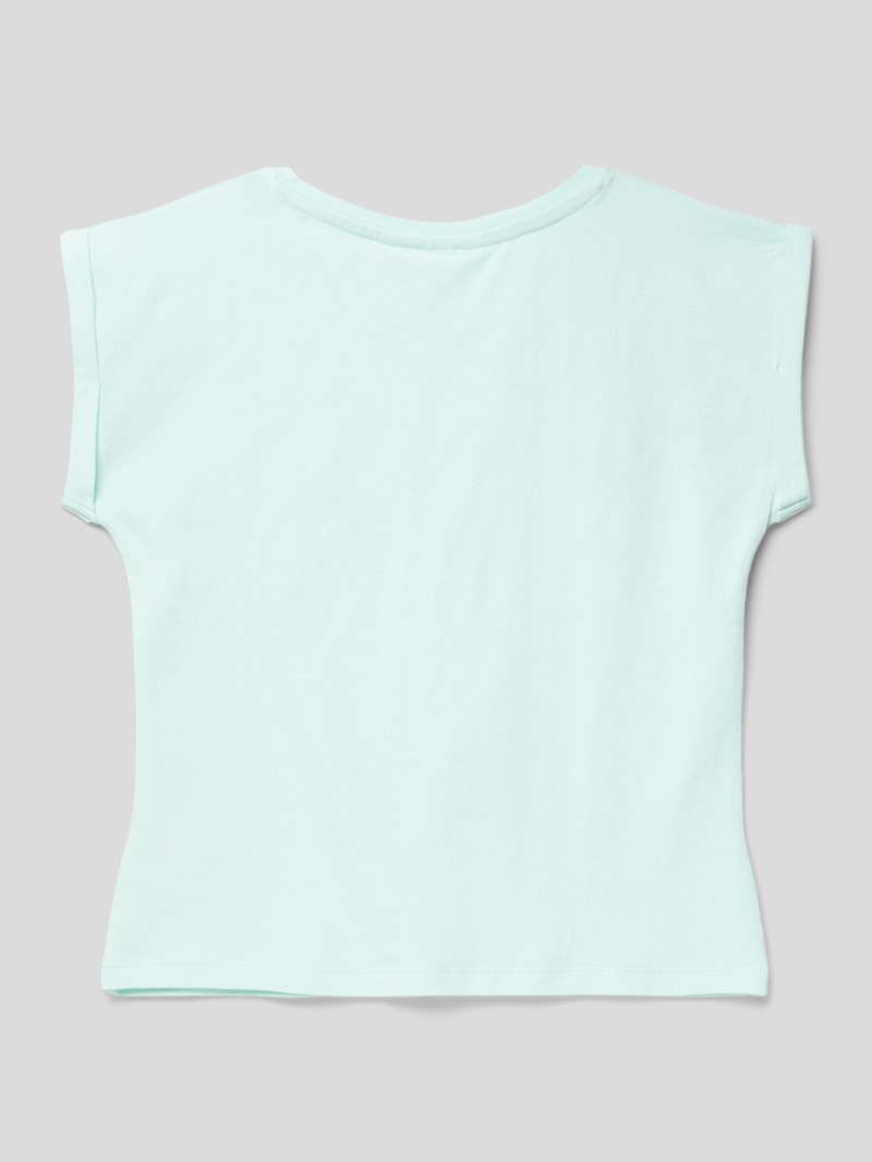 T-Shirt mit Motiv-Applikation in mint