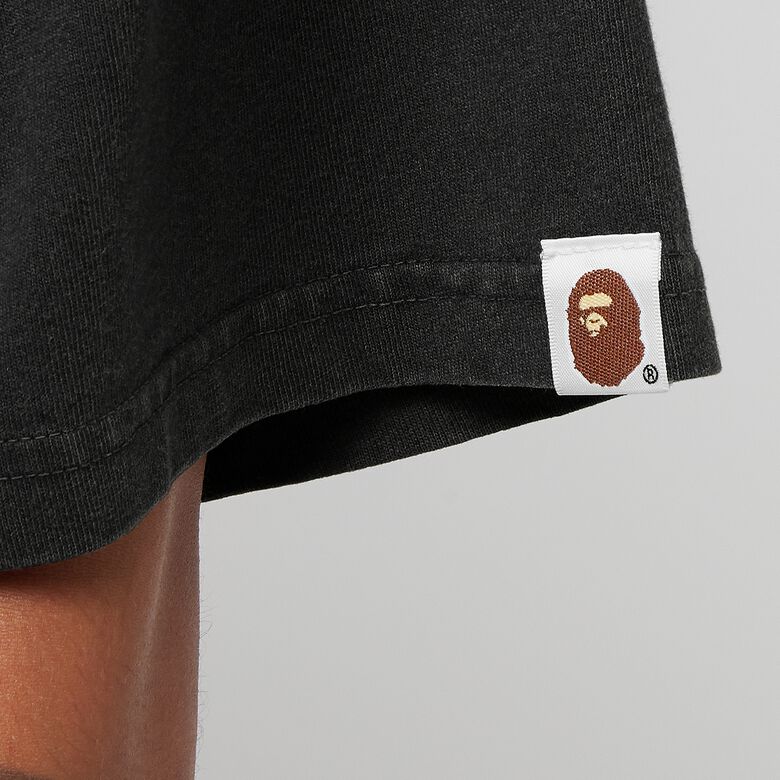 A Bathing Ape Stone Wash College Relaxed Tee Black