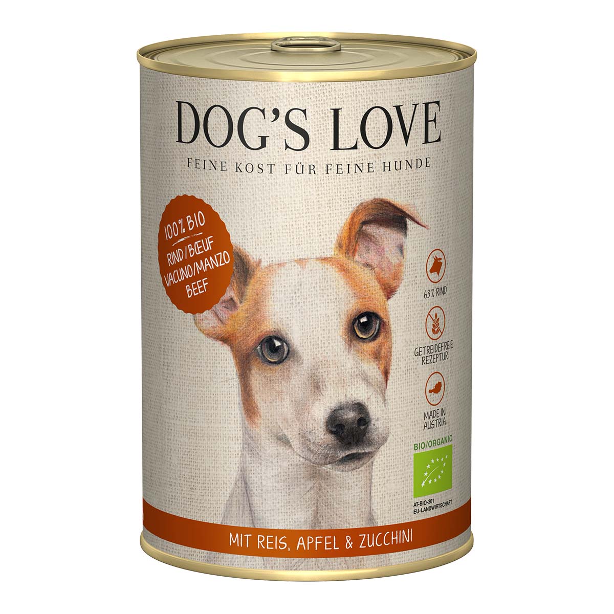 Dog's Love Bio Rind mit Reis, Apfel und Zucchini bei ZooRoyal