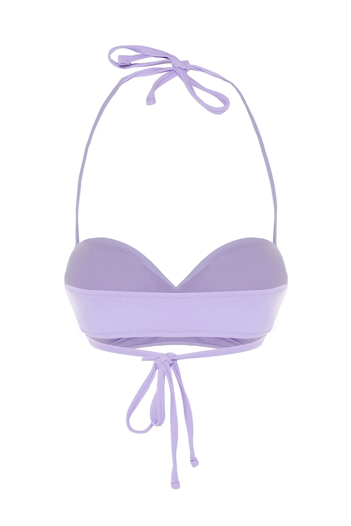Trendyol Collection  Fliederfarbenes Bralette-Bikinioberteil zum Binden TBESS23BU00204