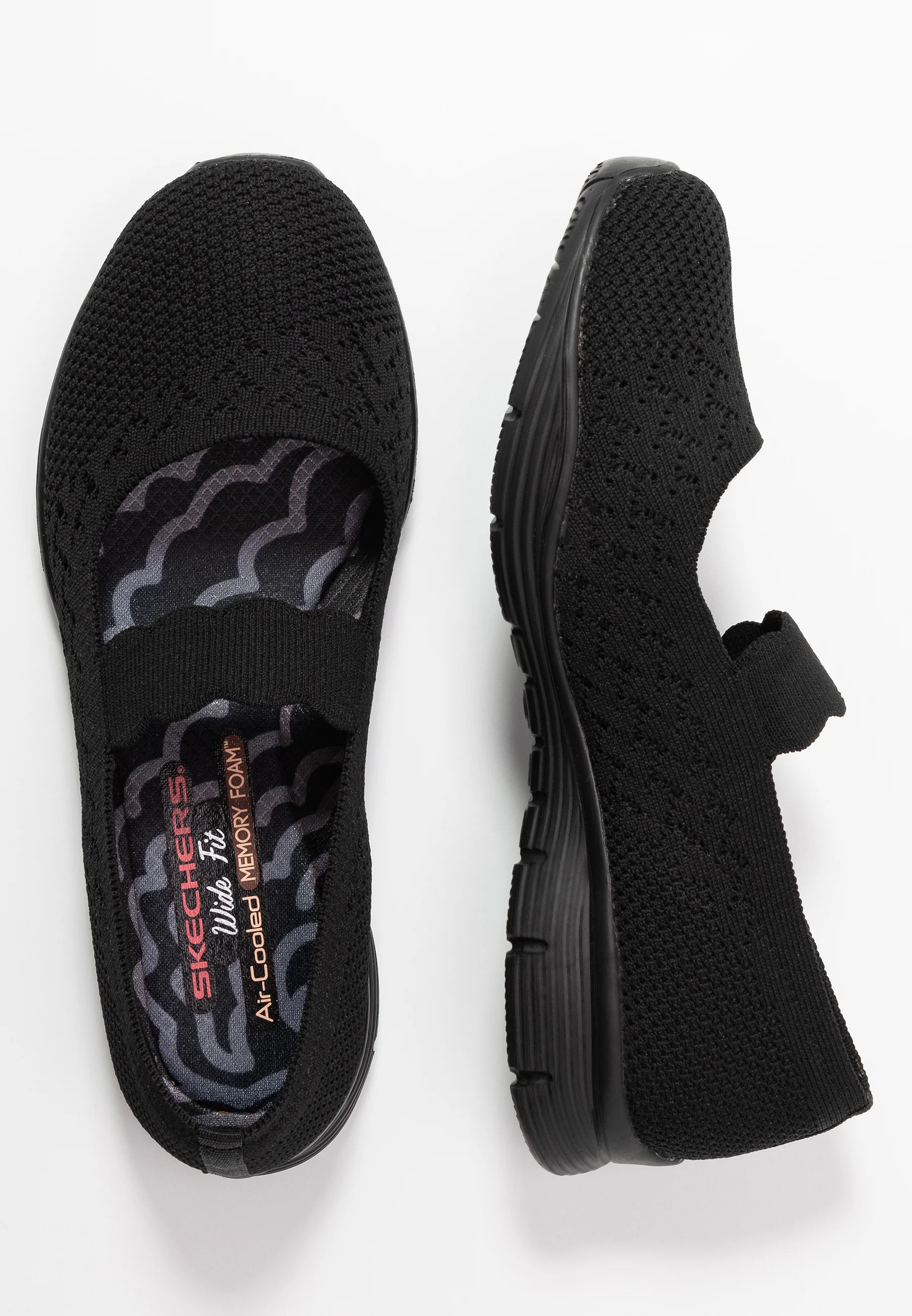 Skechers Wide Fit SEAGER - Bailarinas con correa