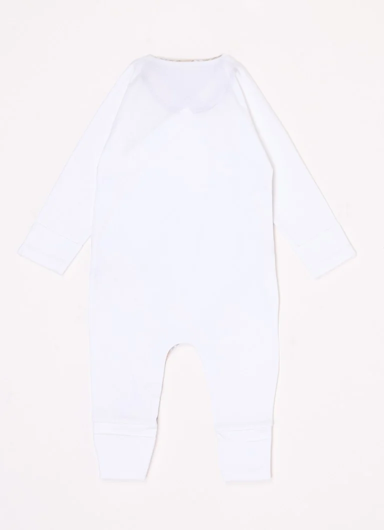 Set pentru bebeluși Burberry Rizzo, format dintr-un body și o bavetă, ambalat într-o cutie cadou.