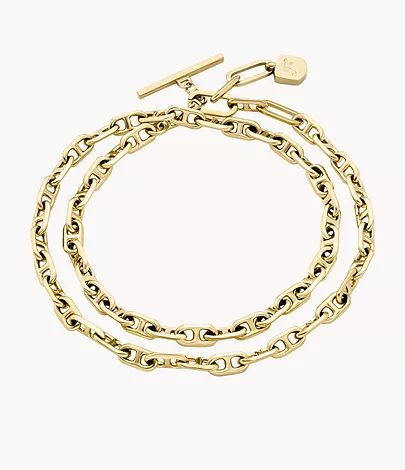 Fossil Gliederarmband Heritage D-Link Metall goldfarben