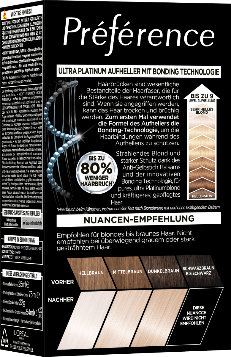 Haare Aufheller 9L Ultra Platinum, 1 St