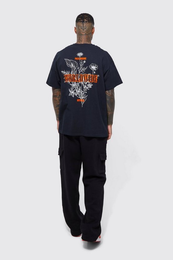 Oversize T-Shirt mit floralem Print