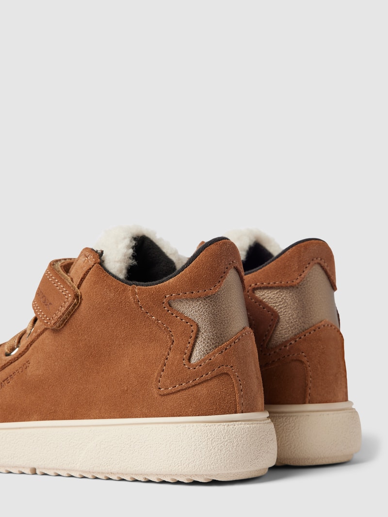 Sneaker mit Teddyfell-Besatz Modell 'THELEVEN' in camel