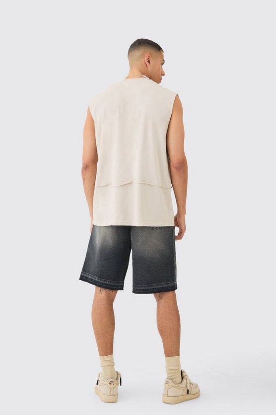 Oversize Tanktop mit rohem Detail