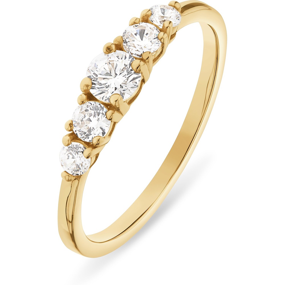 FAVS Bague pour femme 375 Or jaune or jaune Bague