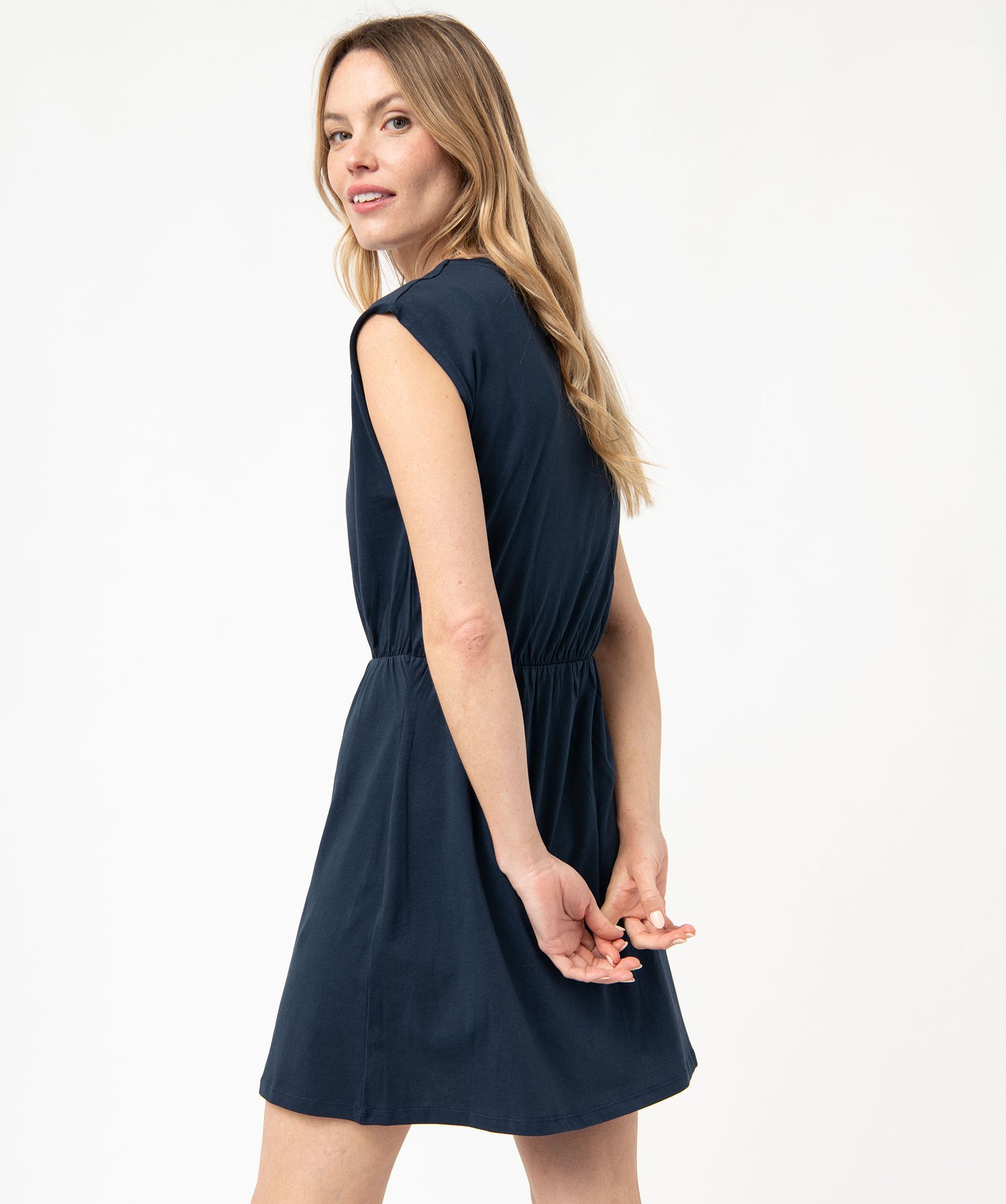 Robe courte sans manches en maille femme bleu | GEMO