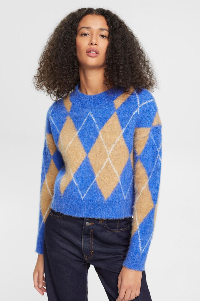 Pullover aus Wollmix mit Argyle-Muster
