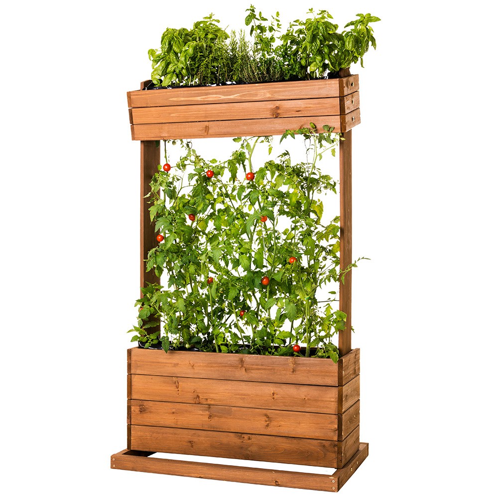 Hecht Vertikales Hochbeet CUBE2 mit Rankseile