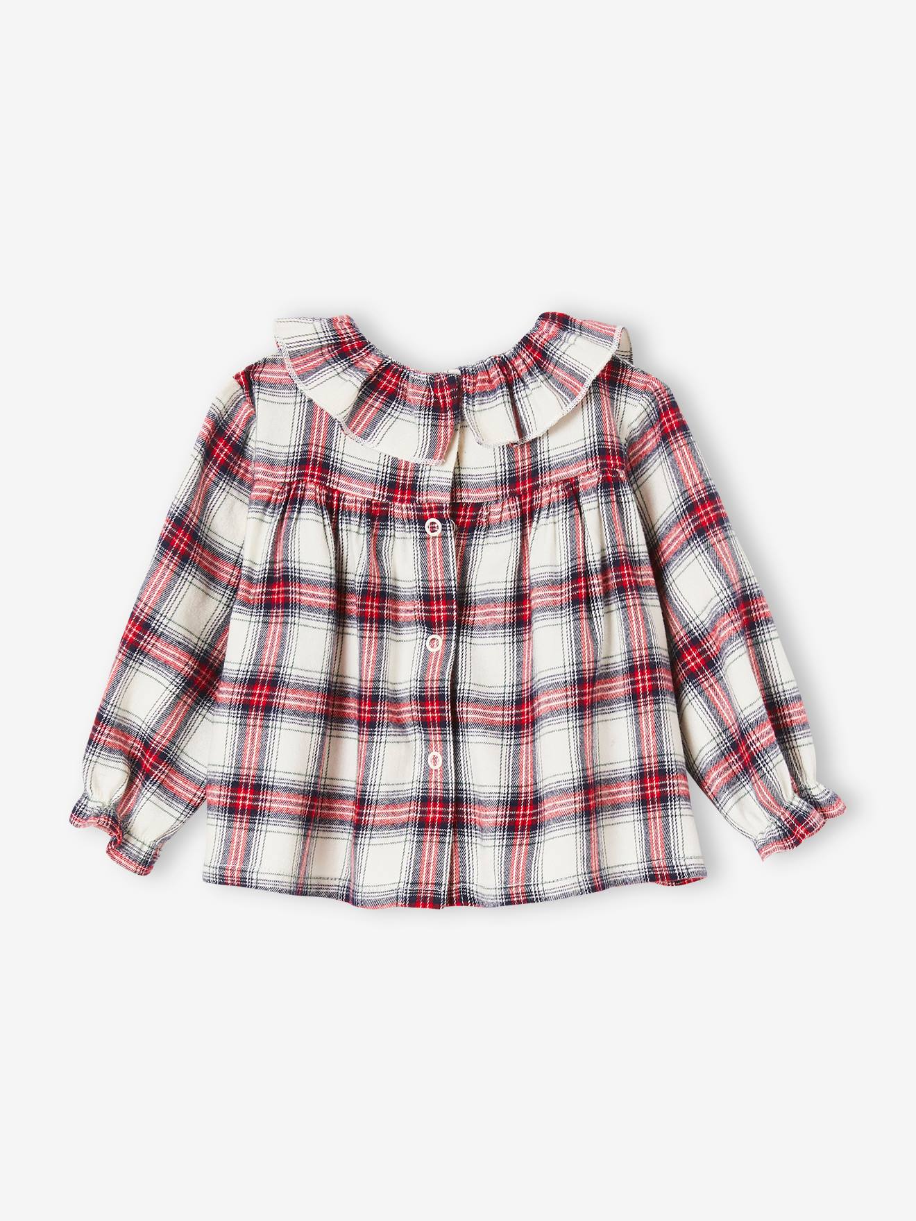 Blouse à collerette bébé écru