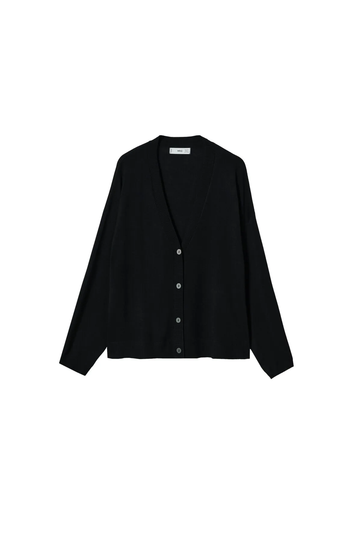 MANGO  Schwarze Damen-Strickjacke 37063834