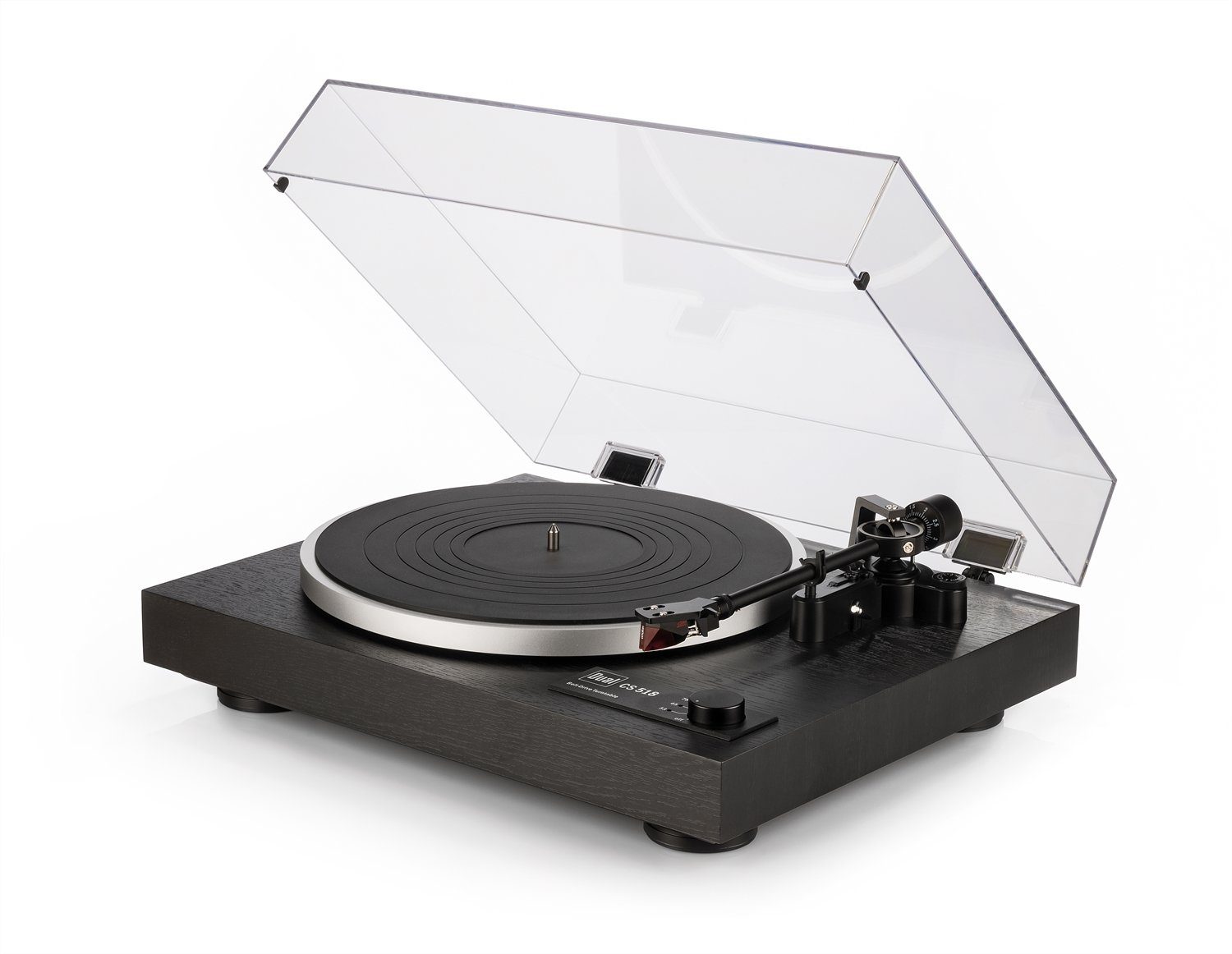 Dual CS 518 Plattenspieler (Riemenantrieb, manuell, abschaltbarer Phono-Vorverstärker, schwarz)