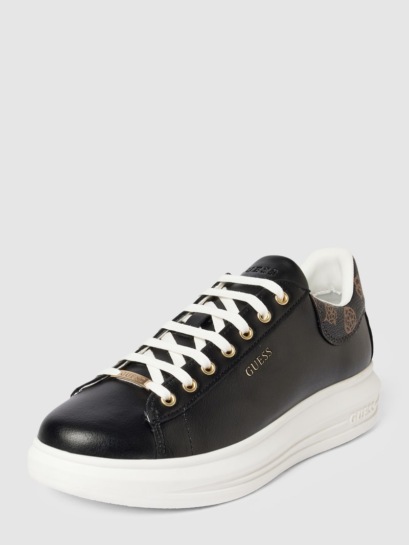 Sneaker mit Label-Print Modell 'VIBO' in schwarz