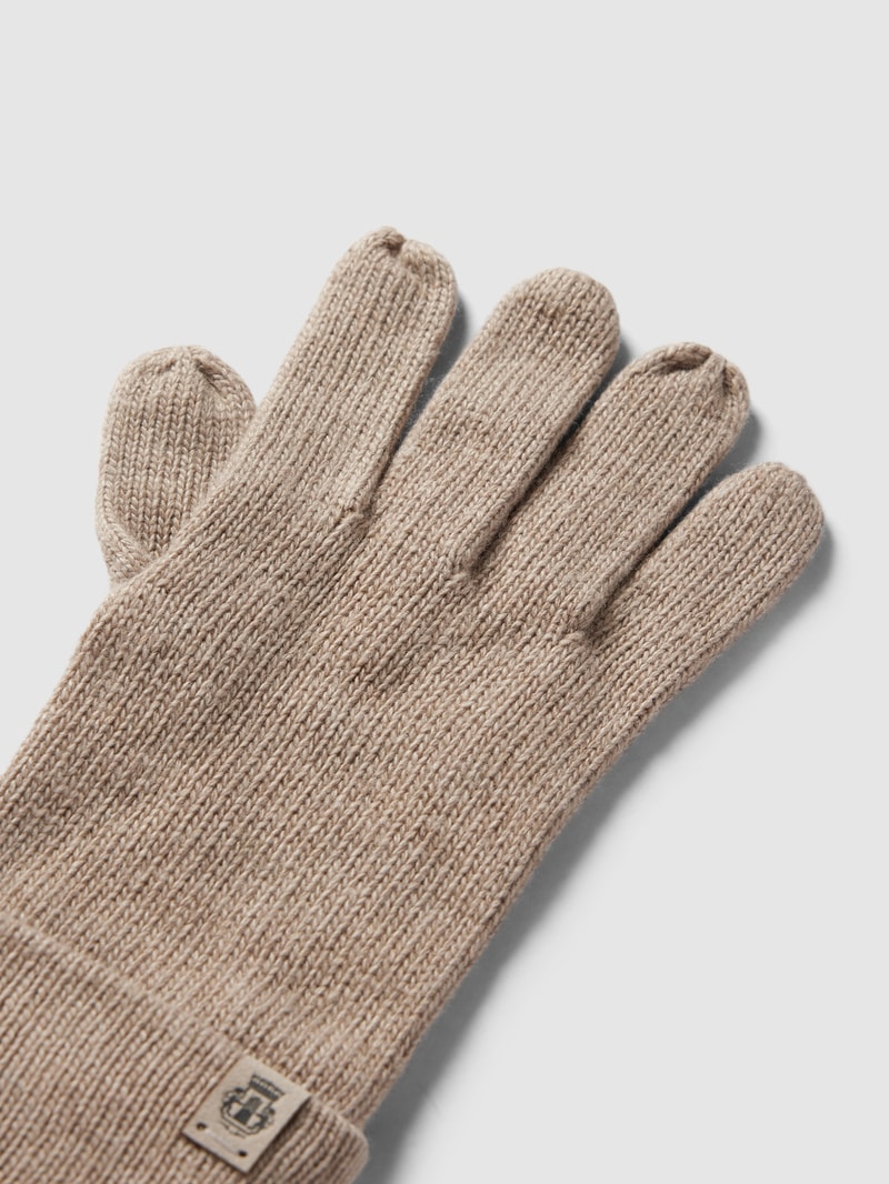 Handschuhe mit Label-Detail in sand