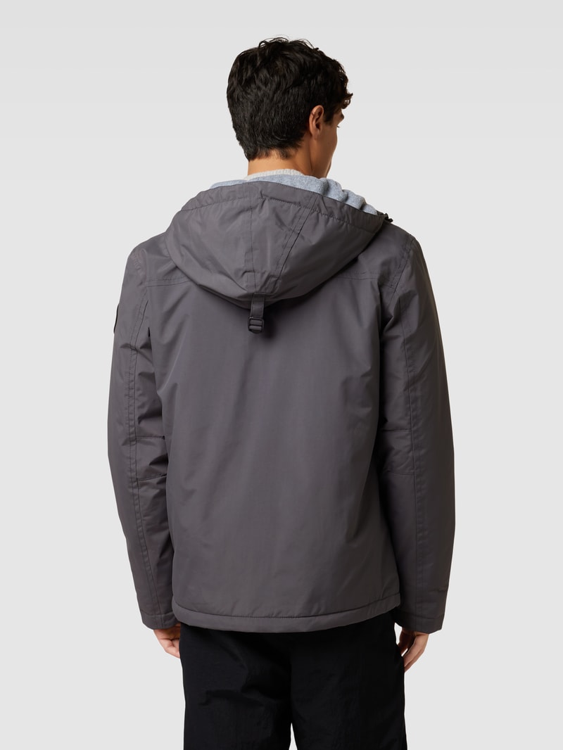 Jacke mit Label-Stitching Modell 'RAINFOREST' in graphit