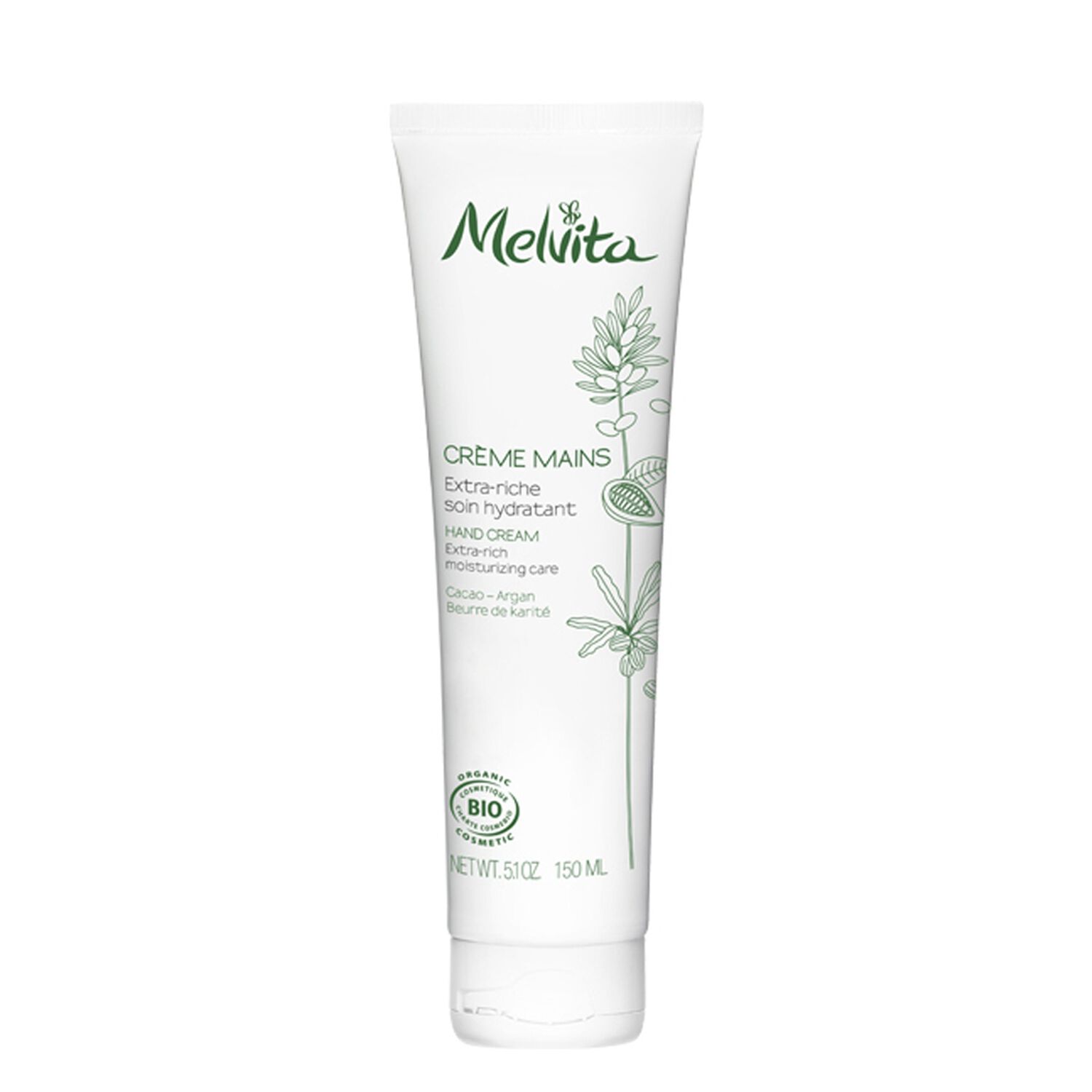 Melvita Crème Mains Soin Hydratant Extra-Riche 150 ml