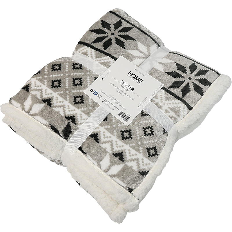 Home Sherpapledd 130x160 cm rose beige/grå