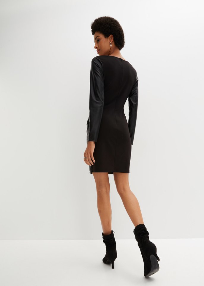 Lederimitat-Kleid