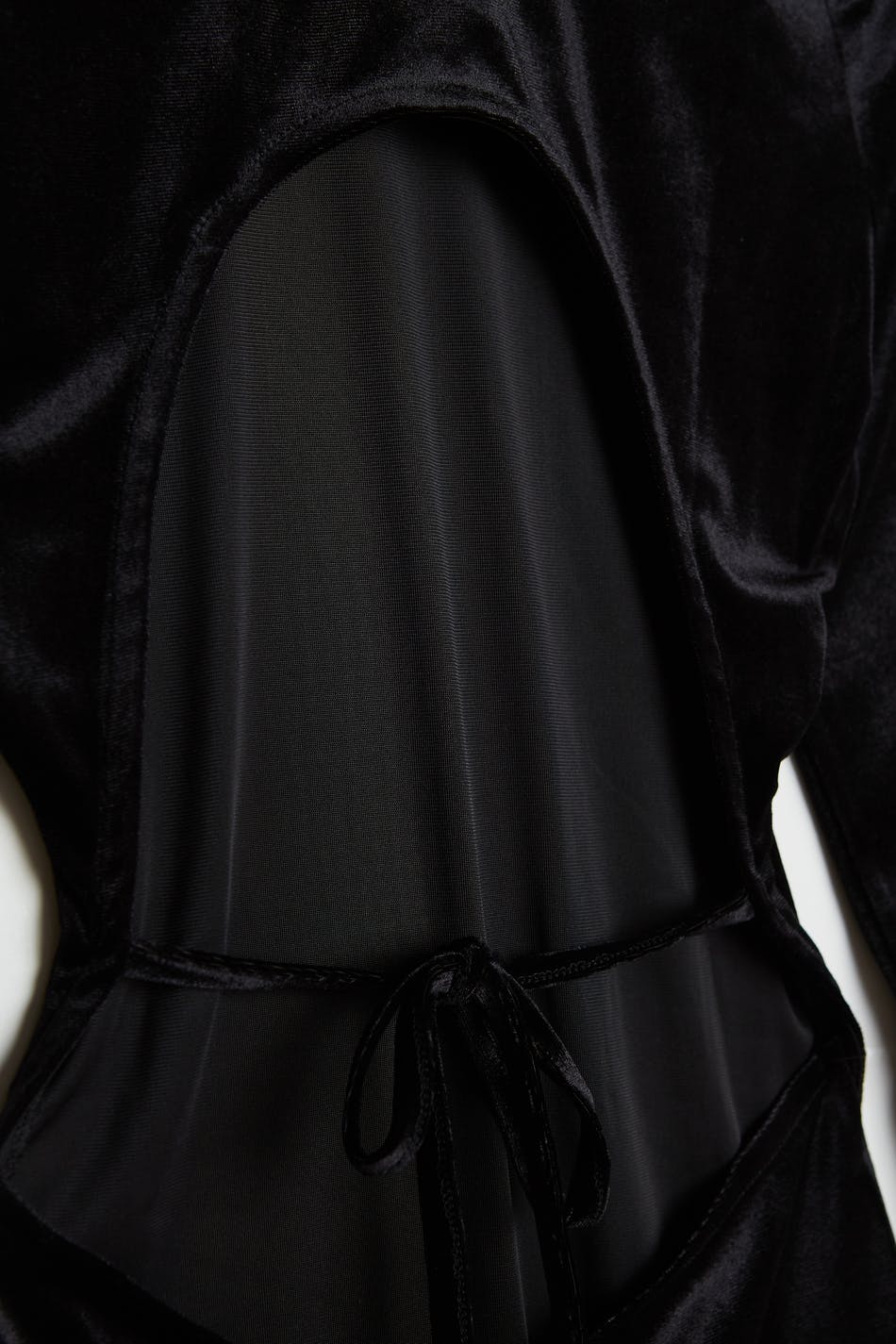 Velvet open back body