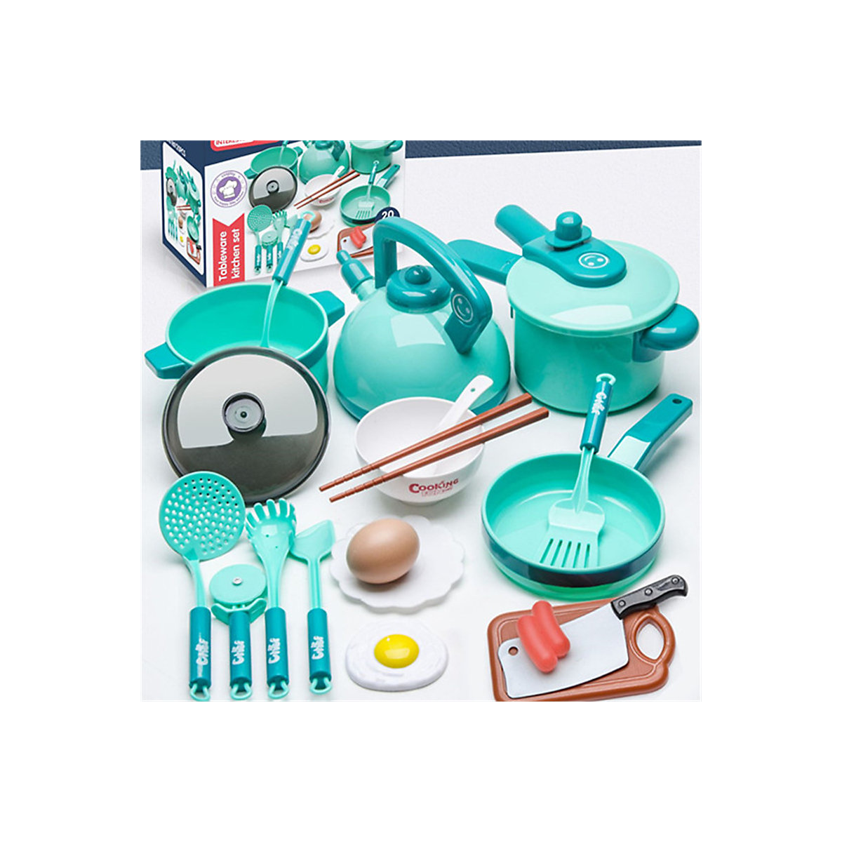 Kinderküchen-Induktionsherd-Spielzeugset Kochutensilien Reiskocher Kinderspielzeugset