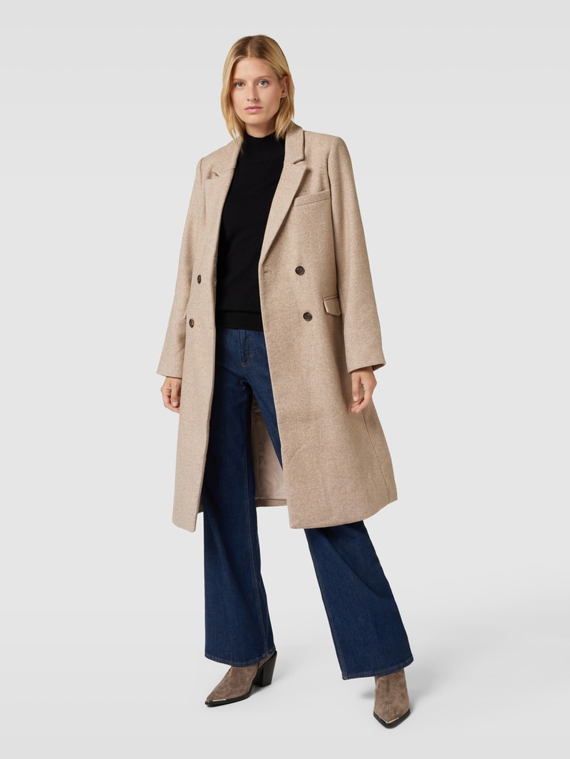 Kurzmantel mit Knopfleiste Modell 'BLAZA' in beige meliert