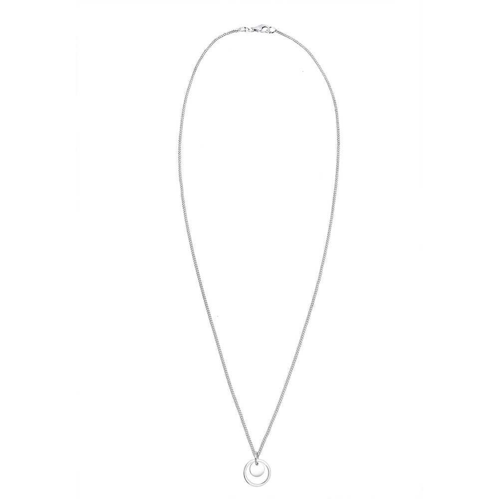 Elli Elli by Julie & Grace Collier Femme Pendentif Paillette Cercle Simple - (925/1000 collier