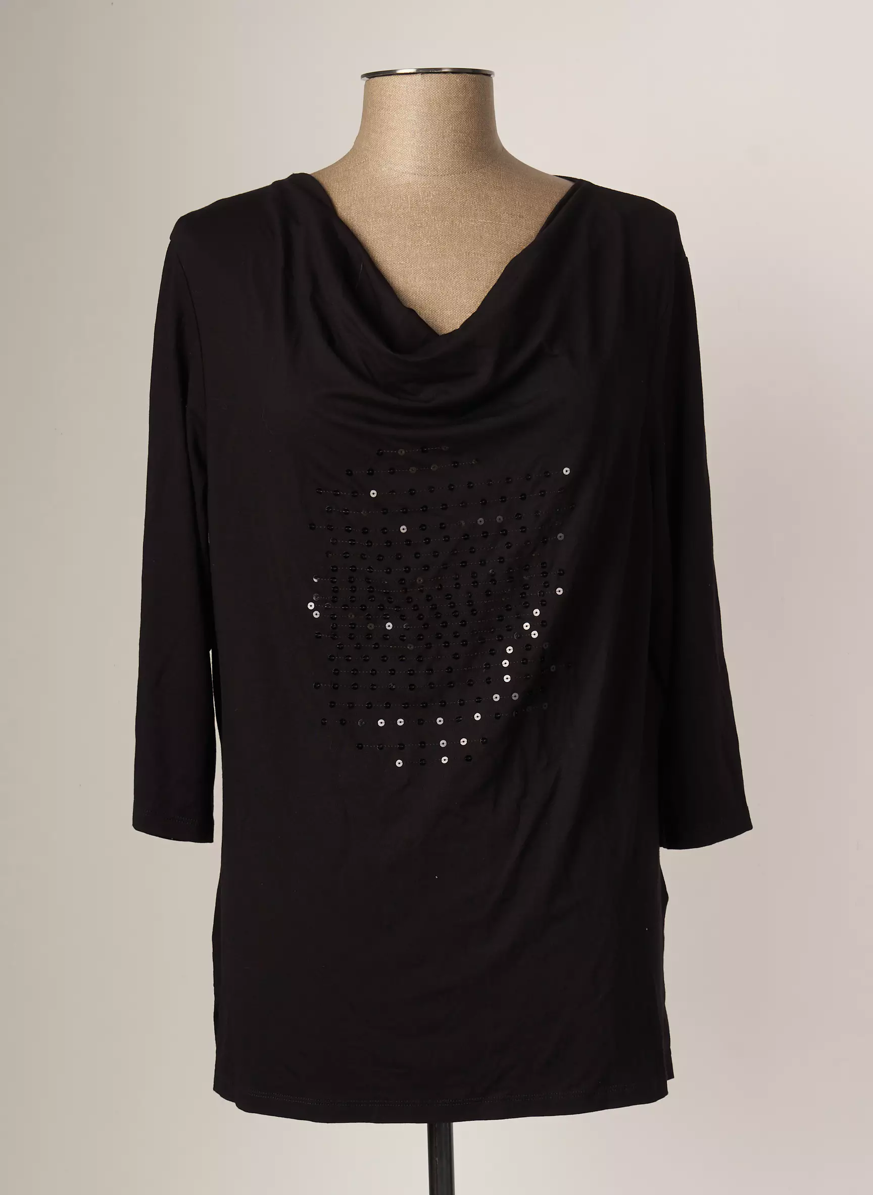 Leah Curve Tops Femme couleur noir