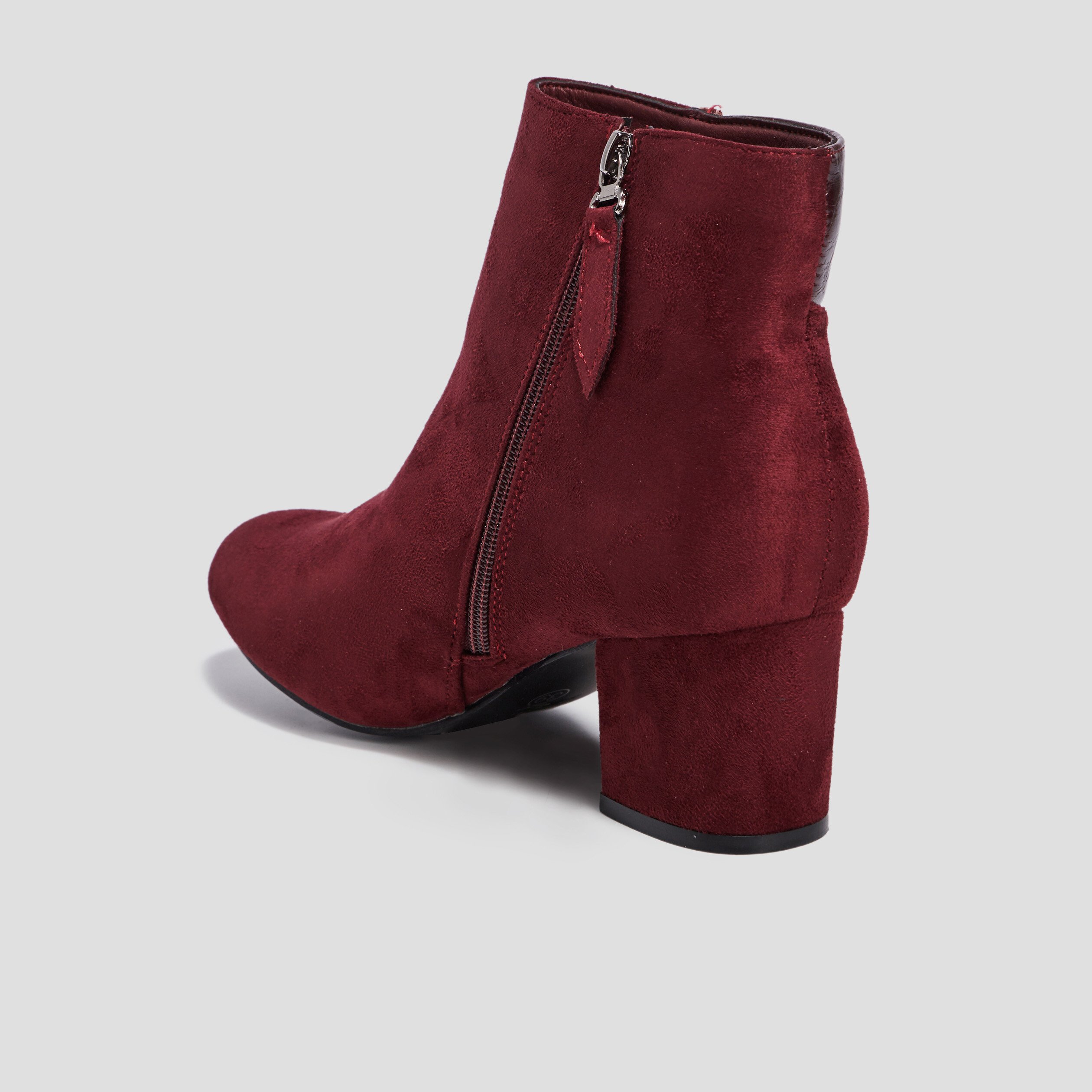 Bottines à talons bordeaux femme | La Halle