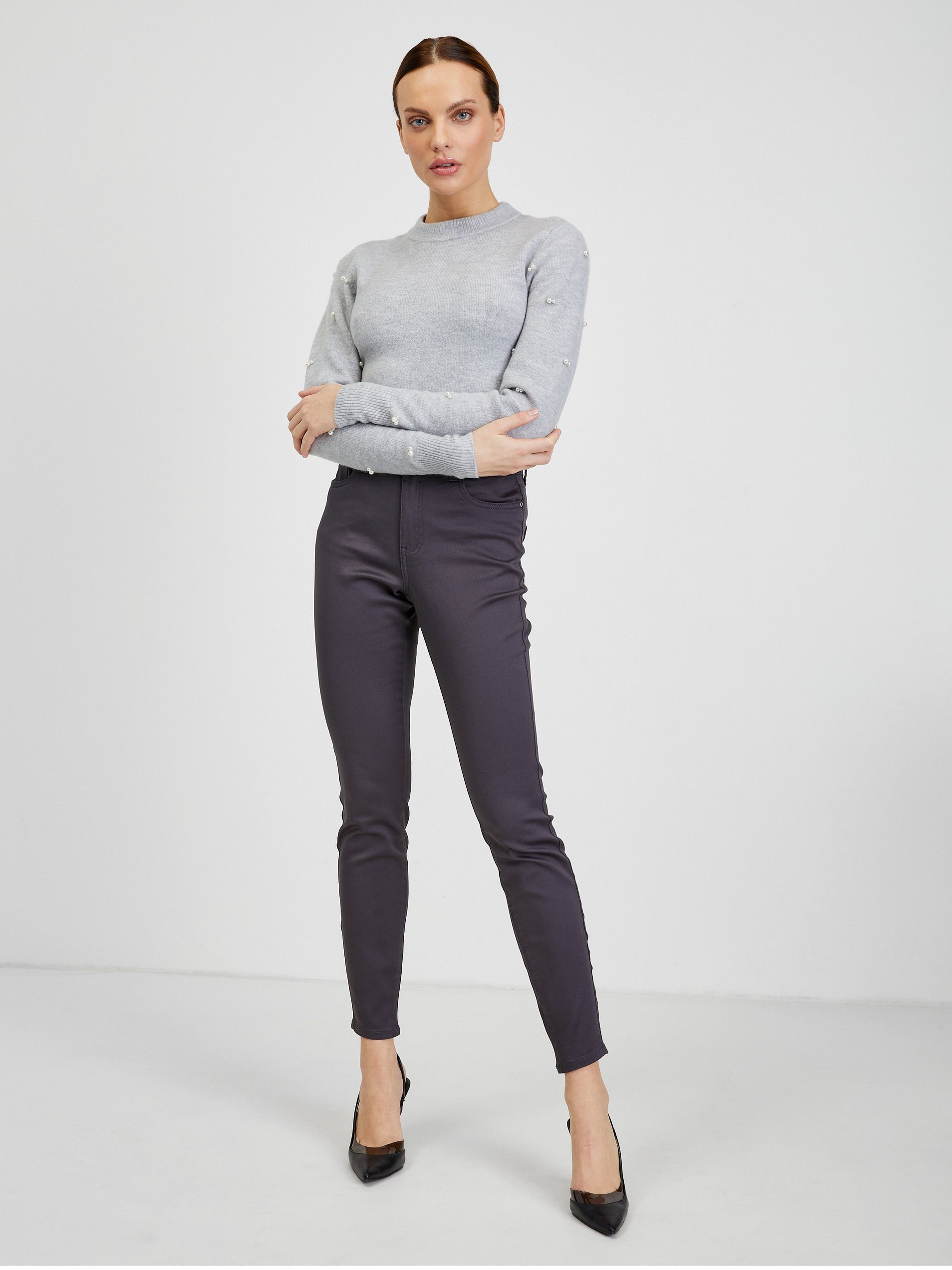 Graue Damenhosen ORSAY