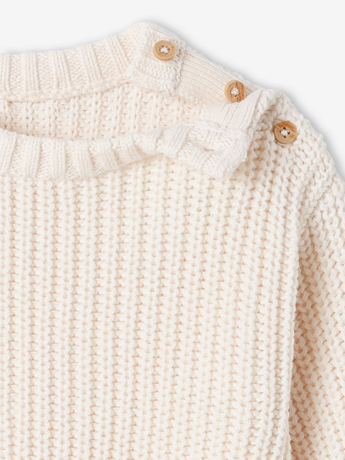 Vertbaudet Baby Strickpullover Oeko-Tex - wollweiß