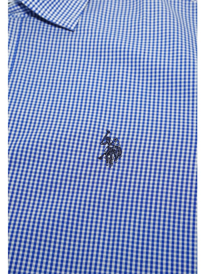 U.S. Polo Assn. U.S. Polo Assn. Hemd Popline Langarmhemd Button Down Shirt in blau günstig kaufen