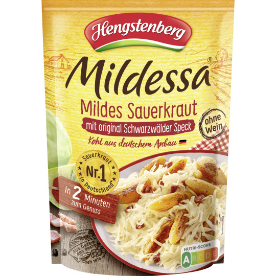 Hengstenberg Mildessa Mildes Sauerkraut mit original Schwarzwälder Speck 400G