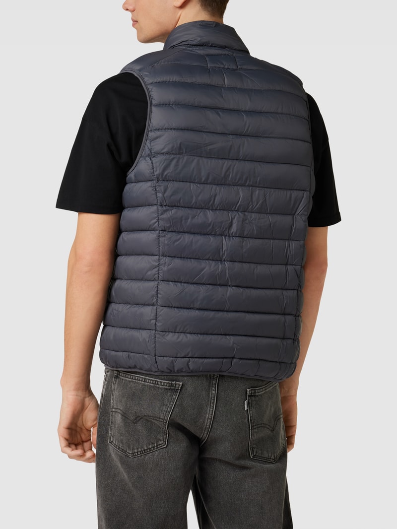 Steppweste mit Label-Patch 'Romsey' in anthrazit