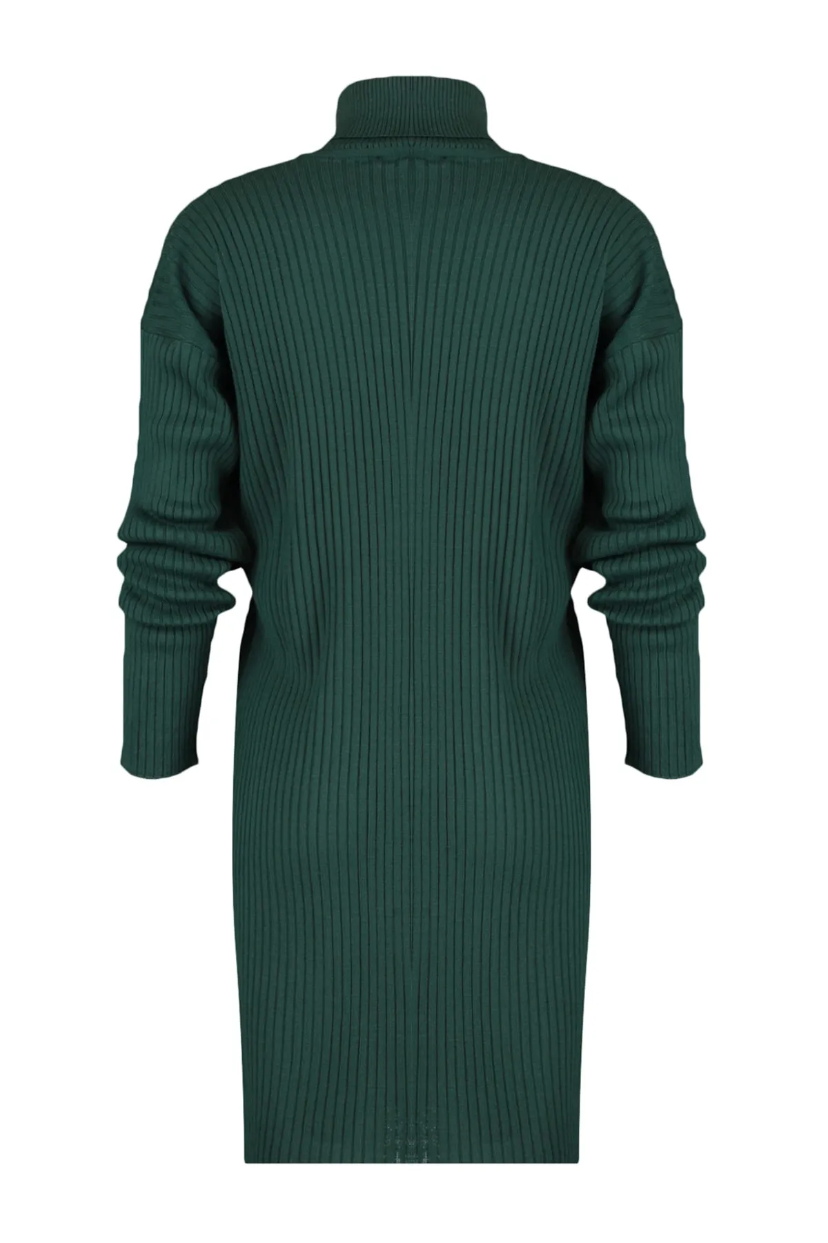 Trendyol Collection  Smaragdgrünes Rollkragen-Strickkleid TWOAW23EL00012