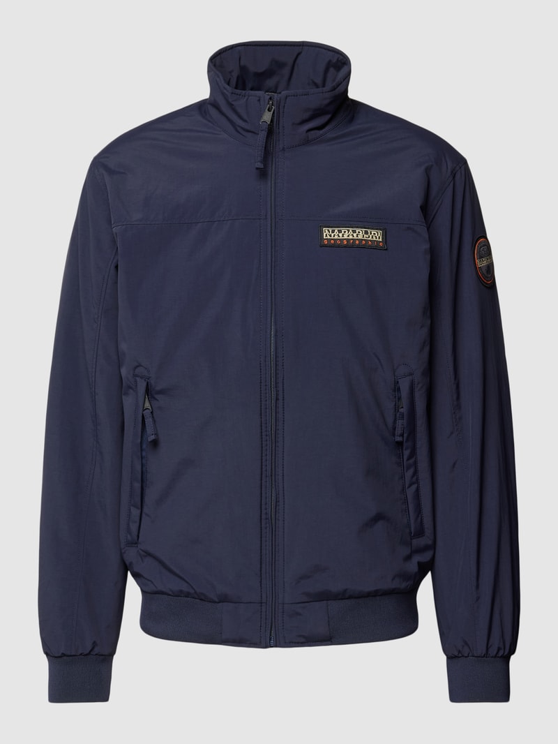 Jacke mit Stehkragen in marineblau
