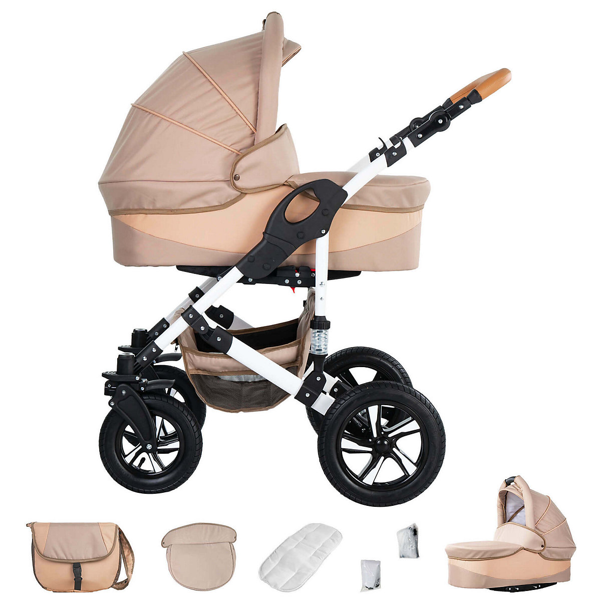 Hamburg | 3 in 1 Kombi Kinderwagen Komplettset | Luftreifen Kombikinderwagen