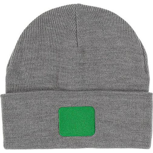 FRAAS Strickmütze mit Patch in Kontrastfarbe