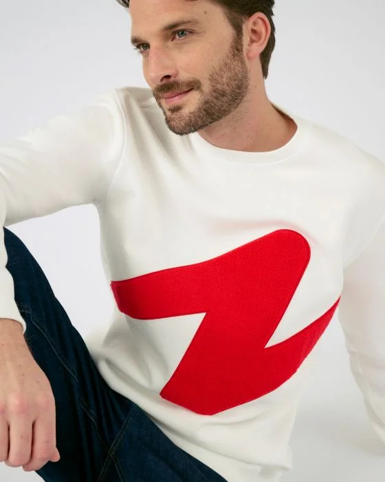 Sweat-shirt molletonné Thermolactyl à motif placé