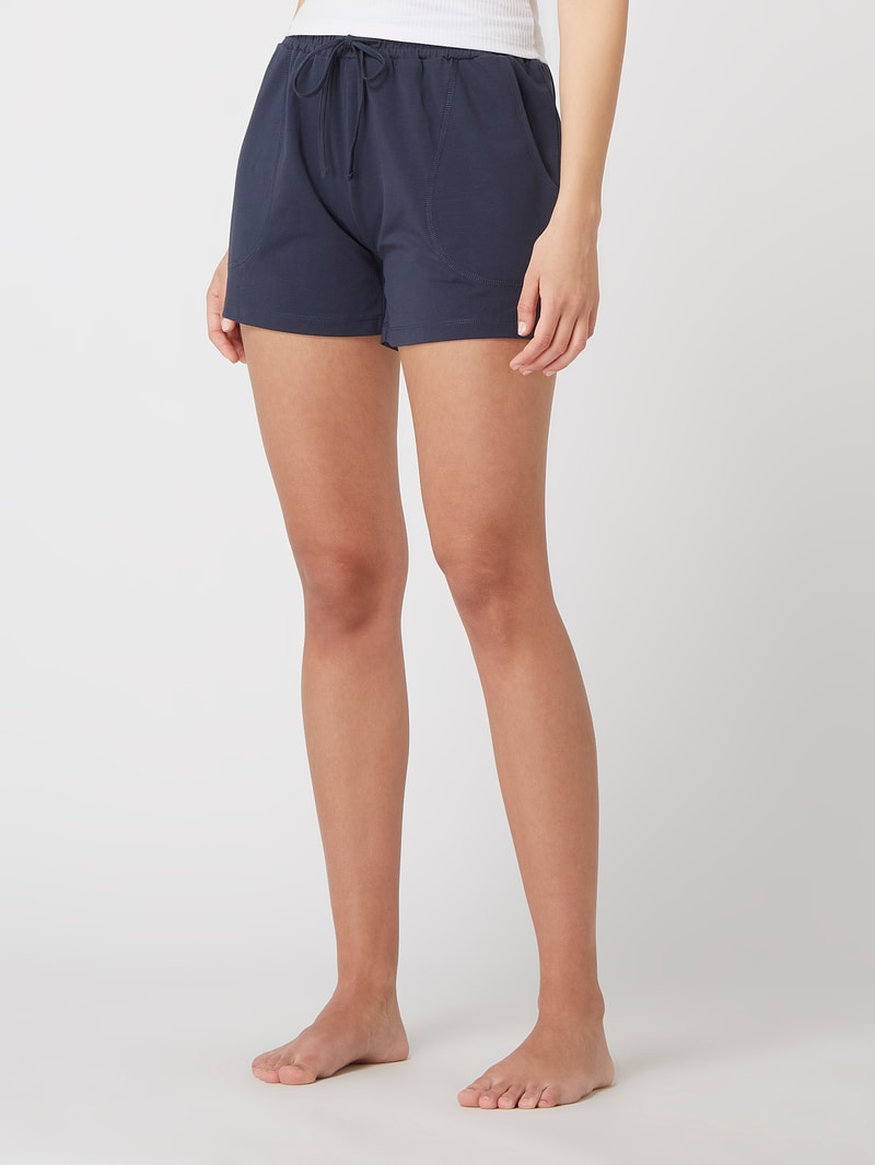 Lounge-Hose mit Eingrifftaschen in marineblau