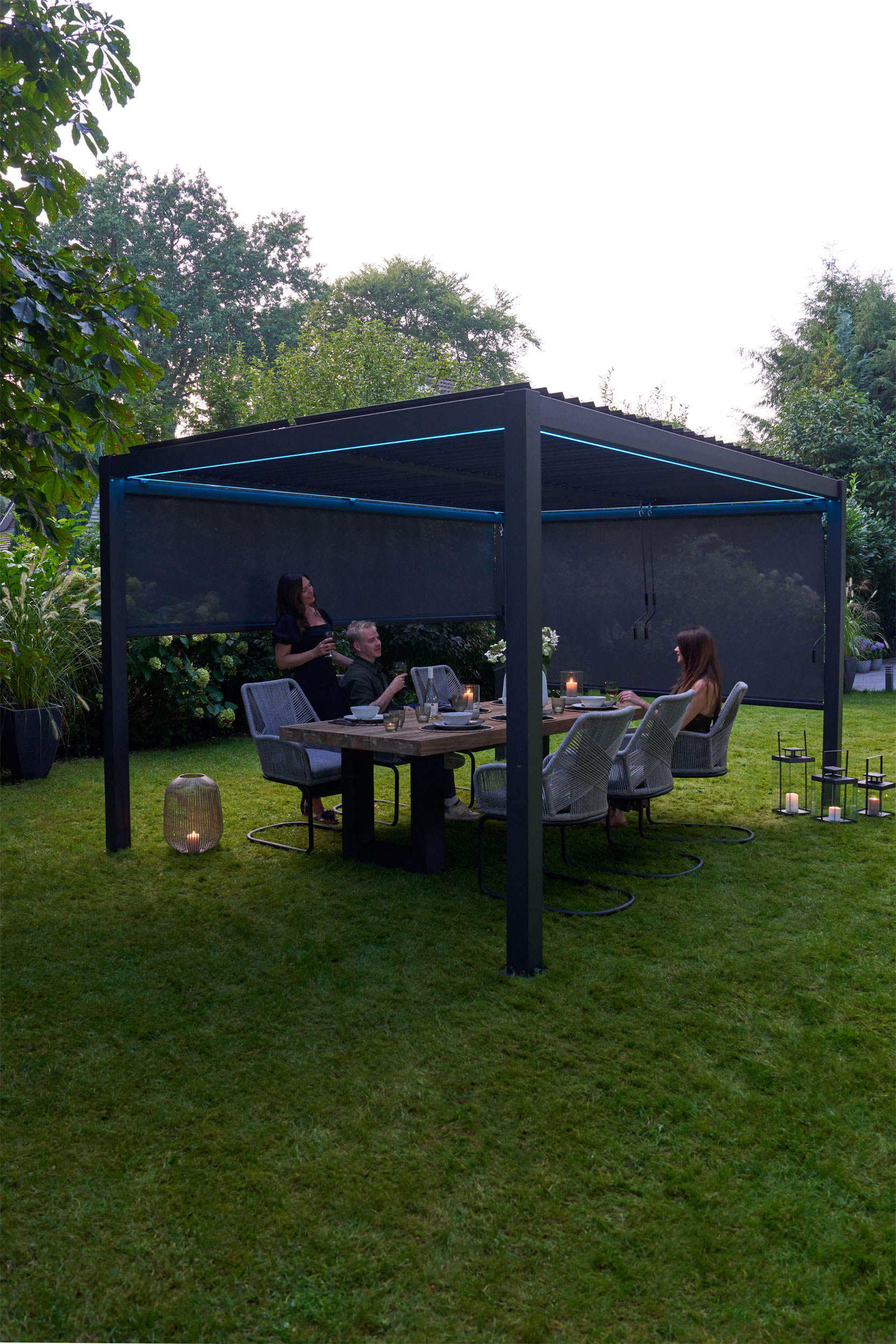 OUTDOORGartenpavillon 3x4m Anthrazit