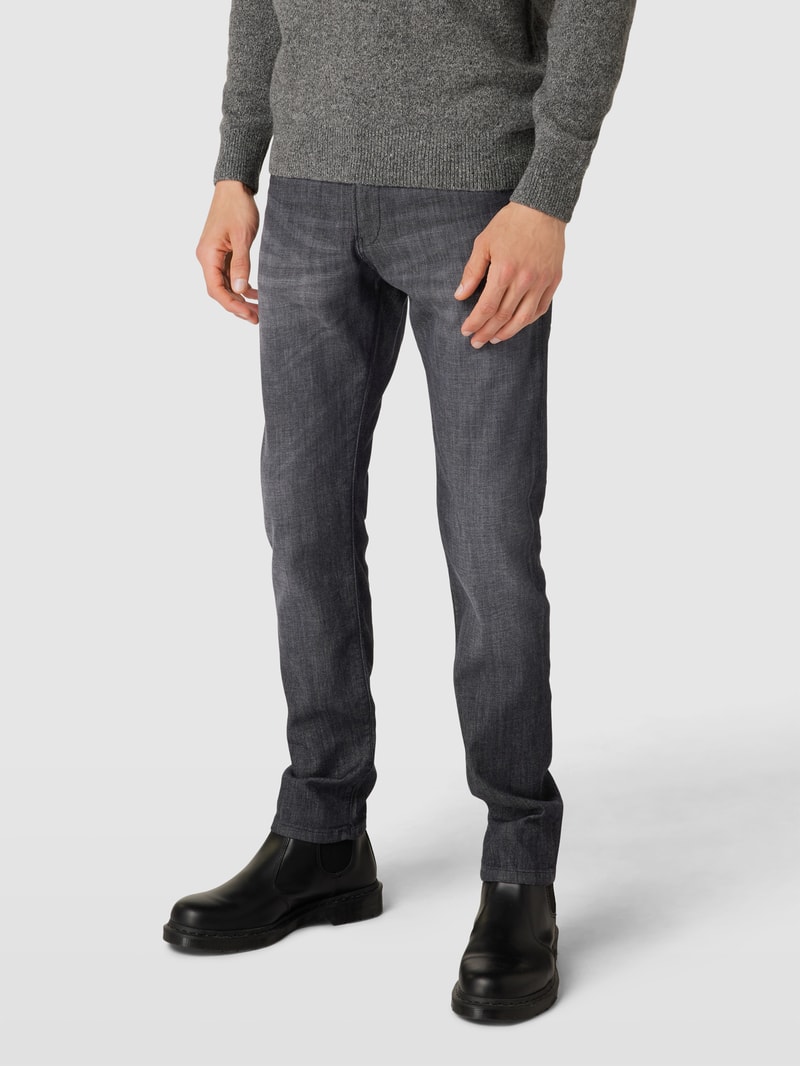 Jeans im 5-Pocket-Design Modell 'Delaware' in mittelgrau