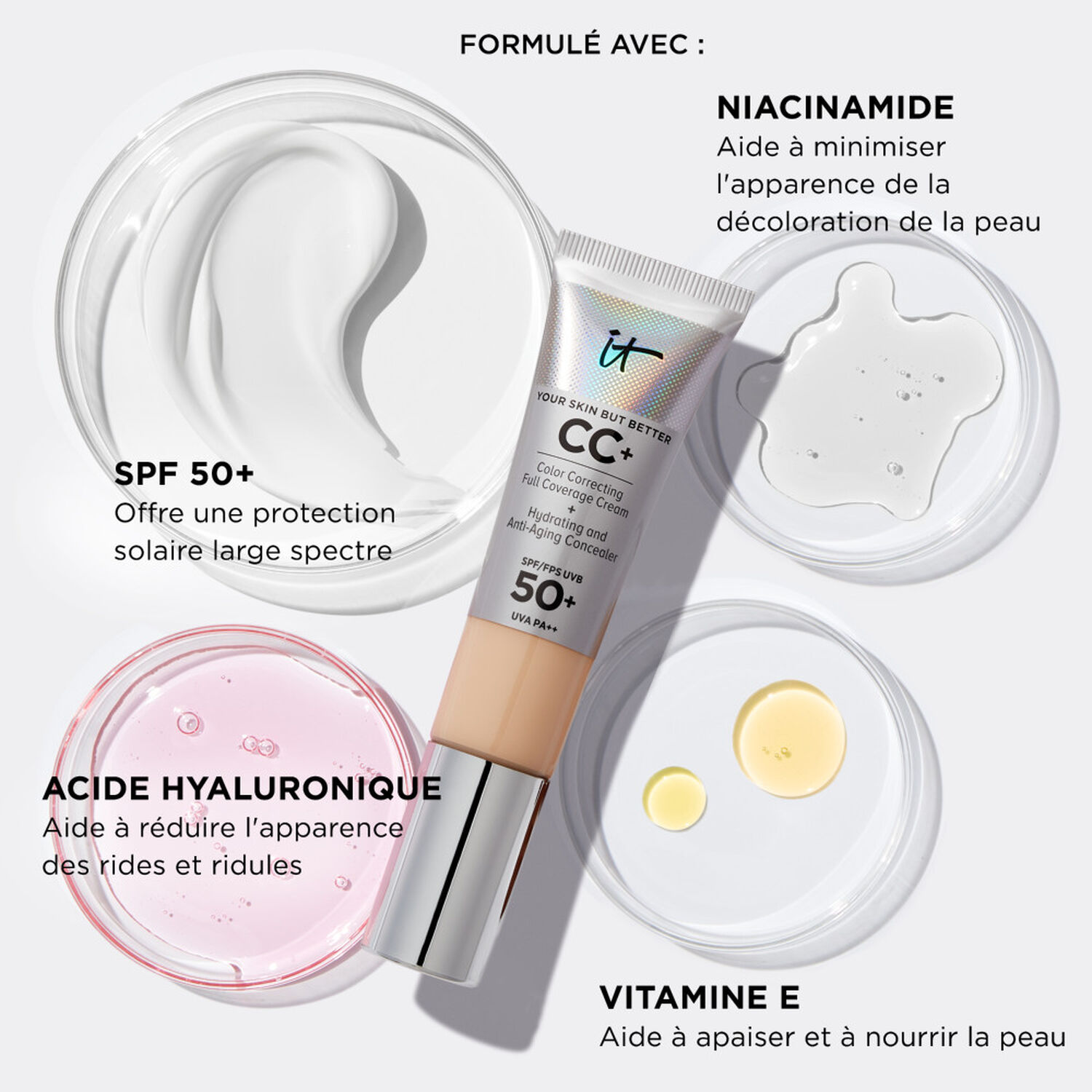 It Cosmetics Your Skin But Better™ CC+ Cream CC Crème Correctrice Haute Couvrance