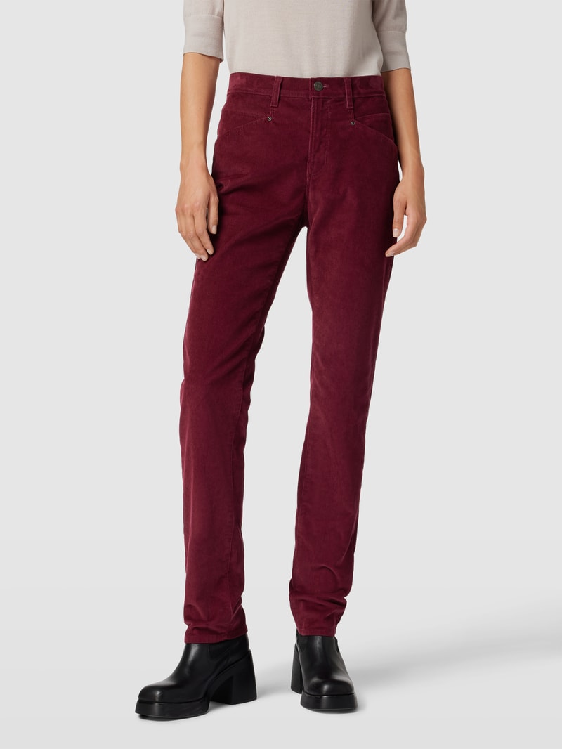 Cordhose mit Eingrifftaschen in rot