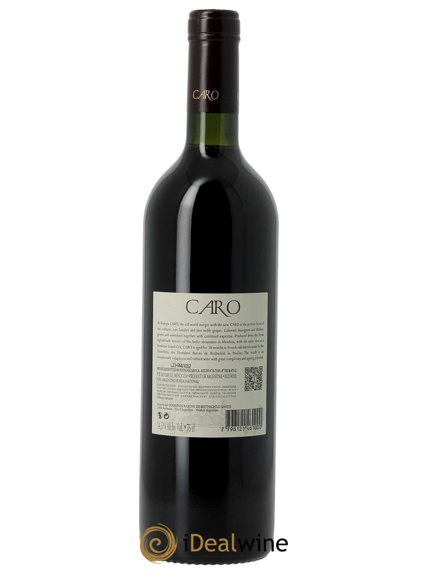 Mendoza Caro Château Lafite et Catena Zapata  2021 - Lot de 1 Bouteille