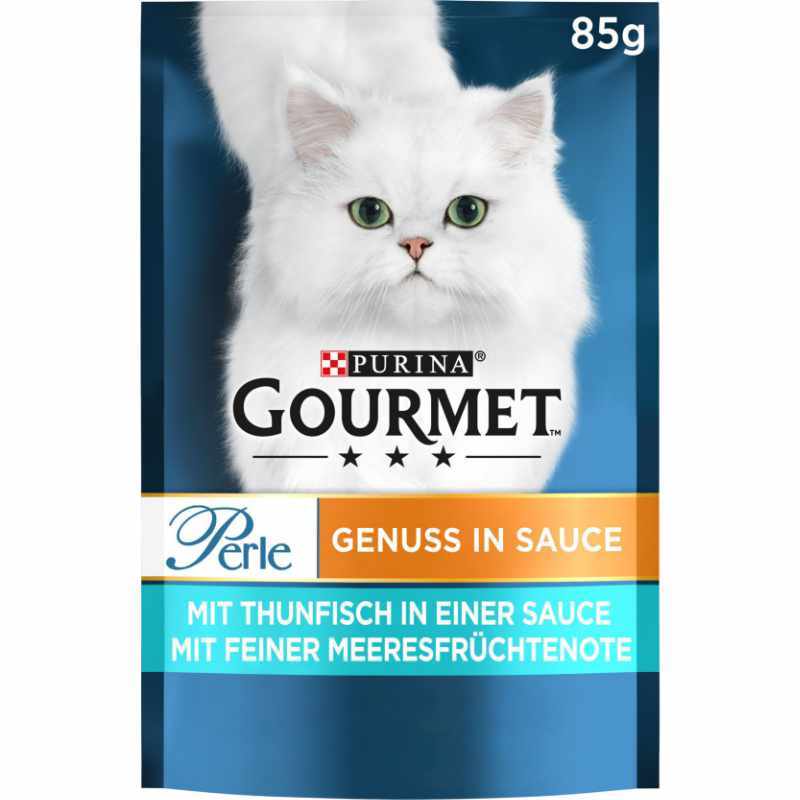 GOURMET Nassfutter GOURMET Perle Genuss in Sauce 26x85g Thunfisch, in Meeresfrüchtesauce