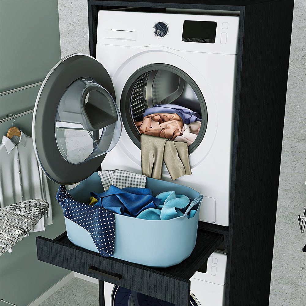 Roomart Waschmaschinenumbauschrank (Waschmaschinenschrank für Trockner und Waschmaschine Überbauschrank)
