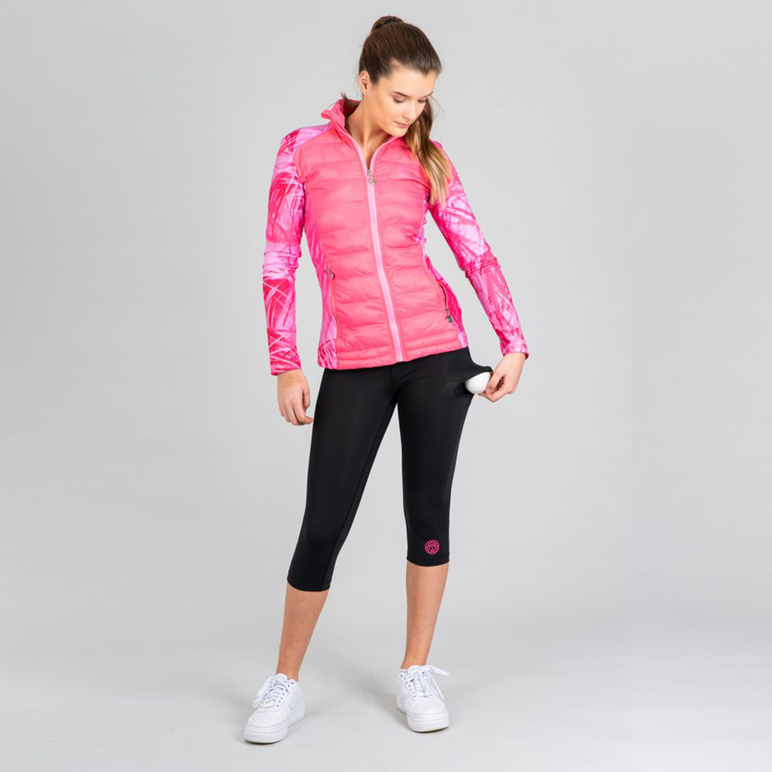Bruna Tech Tight Damen - Schwarz, Pink